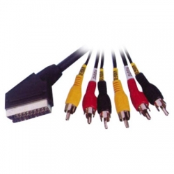 Kabel SCART (21P) - 6RCA konektor 1.5m  