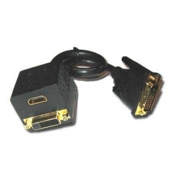 Oddělovací kabel DVI-D / DVI-D + HDMI pozlacený