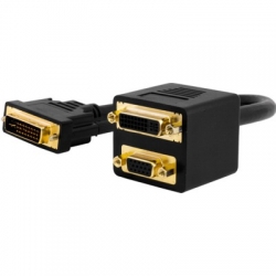 Oddělovací kabel DVI I/DVI I+VGA pozlacený