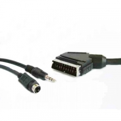 Kabel SCART (21P) konektor - SVHS (4P) + 3.5mm stereo konektor 1,5 m 