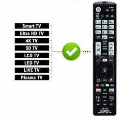 Dálkový ovladač pro LG UHD 4K, OLED, LED, Smart TV, 3D TV, Full HD, Life TV, Plasma TV univerzální DLT 